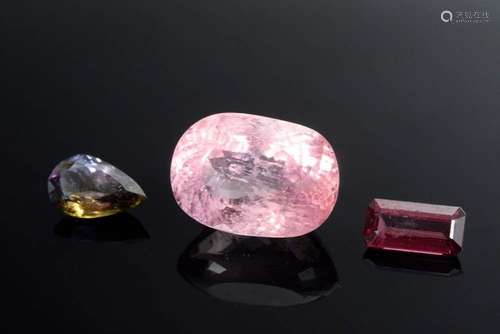 3 Various unmounted gemstones: 1