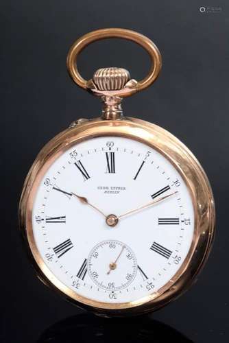 Elegant red gold 585 pocket watch