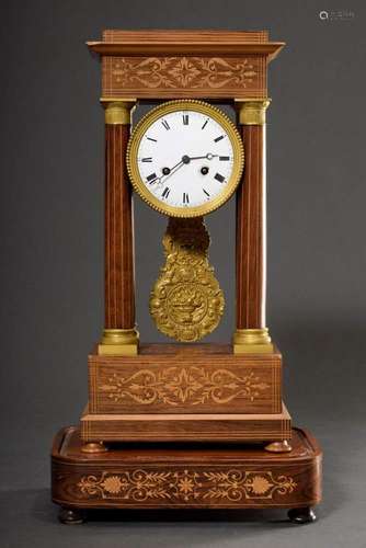 Biedermeier columned pendulum wit