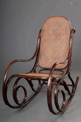 Thonet rocking chair, beech bentw