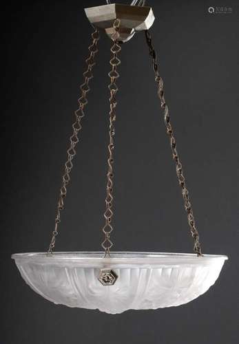 Art Deco ceiling lamp with satini