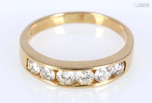750 diamond gold ring 0,75ct, 18K Gold Brillantring 0,75ct,
