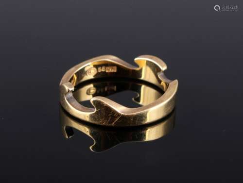 Georg Jensen Fusion 750 gold ring, 18K Gold Ring Endstück,