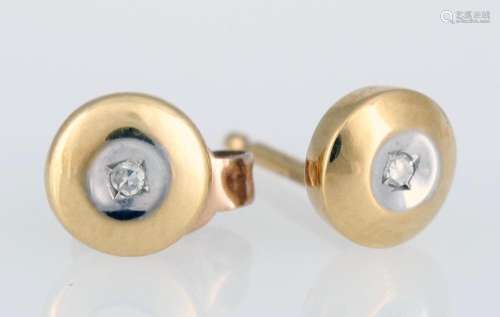 585 gold diamond ear stud, 14K Gold Ohrstecker mit Brillante...