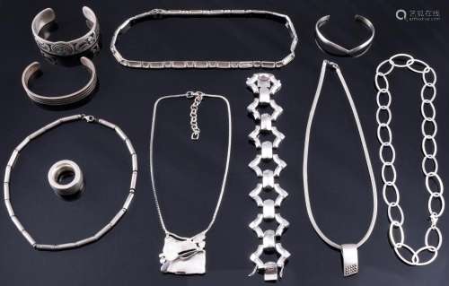 925 serling silver design jewelry 12-piece lot, Silber Desig...