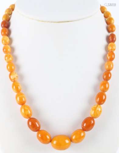 Amber butterscotch olives necklace, Bernsteinkette in Oliven...