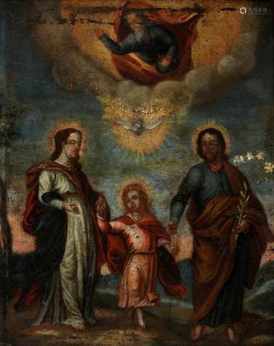 Old master painting 17./18. century Holy Family return from ...