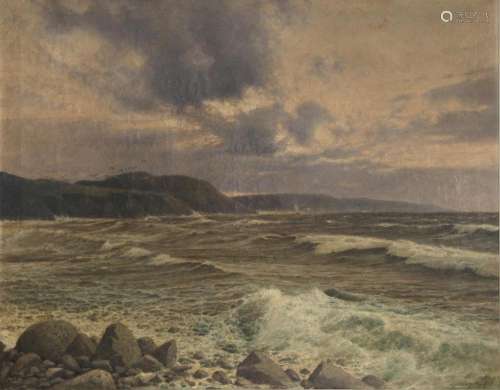 Ludwig Finck (1857-1914) norwegian coastal landscape, norweg...