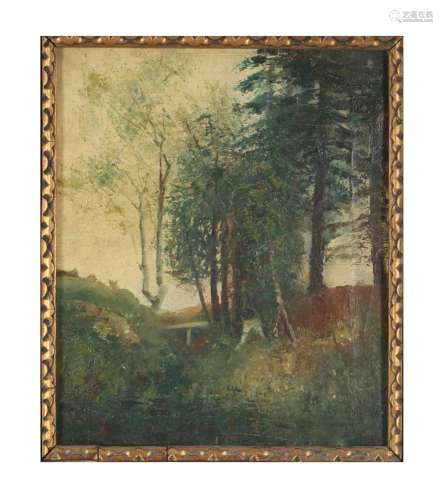 László Báró Mednyánszky (1852-1919) forest landscape around ...