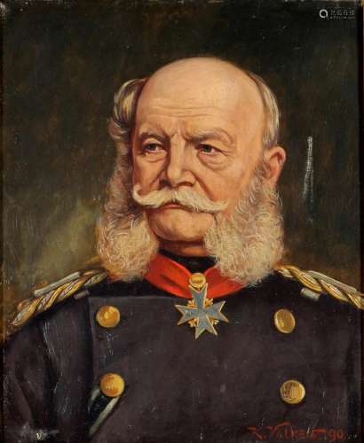 Karl Volkers (1868-1944) Portrait emperor Wilhelm I.,