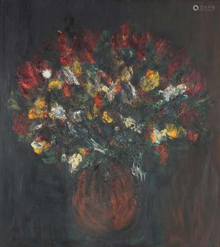 Unknown painter 20th century - large flower still life, Unbe...