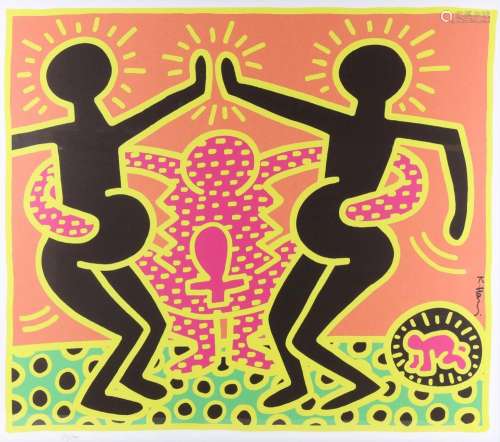 Keith Haring (1958-1990) Fertility No. 4, große Serigrafie,