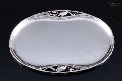 Georg Jensen Blossom / Magnolia 925 sterling silver tray 2P,...