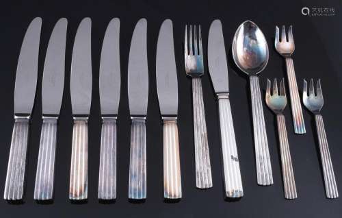 Georg Jensen Bernadotte 12-piece cutlery, 12-teiliges Bestec...