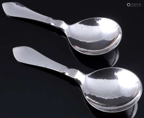 Georg Jensen Continental 925 sterling silver 2 jam spoons, S...