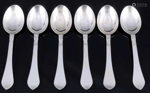 Georg Jensen Continental 925 sterling silver 6 dessert spoon...