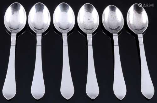 Georg Jensen Continental 925 sterling silver 6 coffee spoons...