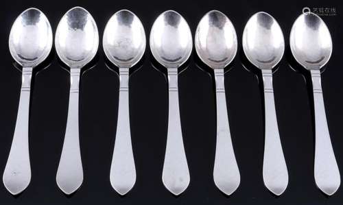 Georg Jensen Continental 925 sterling silver 7 coffee spoons...