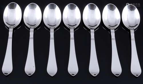 Georg Jensen Continental 925 sterling silver 7 coffee spoons...