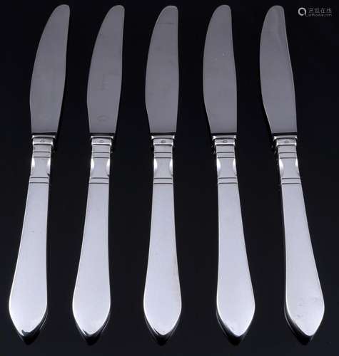 Georg Jensen Continental 925 sterling silver 5 menu knives l...