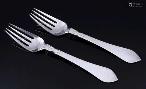 Georg Jensen Continental 925 sterling silver 2 menu forks, S...