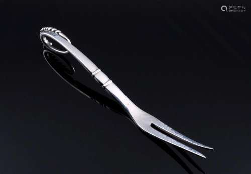 Georg Jensen Ornamental No. 41 925 sterling silver beef fork...