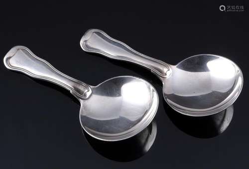 Georg Jensen Old Danish 925 sterling silver 2 jam spoons, Si...