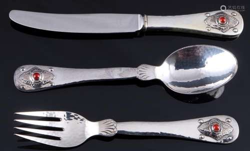 Georg Jensen 925 sterling silver 75th Jubilee 3-piece childr...