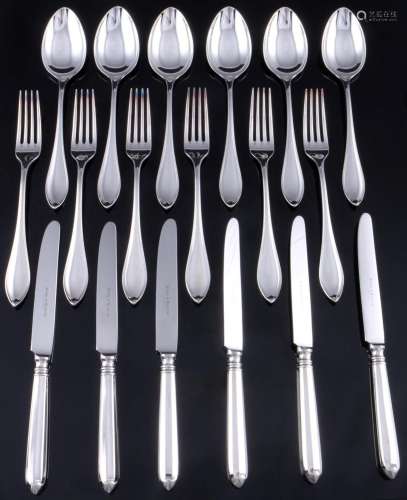Robbe & Berking Navette 800 silver menu cutlery for 6 pe...