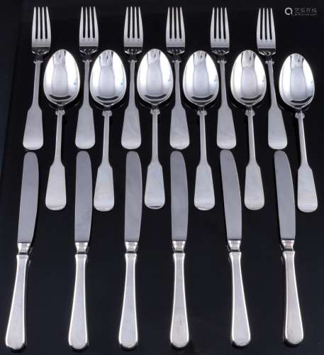 Robbe & Berking Spade 800 silver menu cutlery for 6 pers...