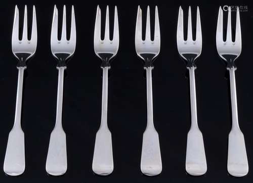 Robbe & Berking Spade 800 silver 6 dessert forks, Silber...