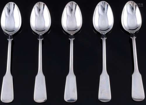Robbe & Berking Spade 800 silver 5 coffee spoons, Silber...