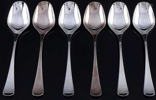 Robbe & Berking Scandia 925 sterling silver 6 dessert sp...