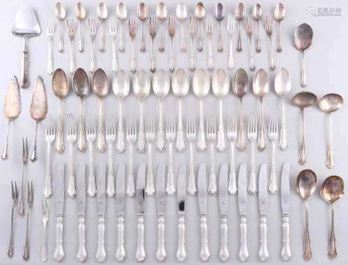 Wilkens Dresden Baroque 800 silver extensive cutlery for 12 ...