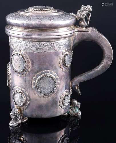 835 silver coin tankard with Austrian crowns 1878-1914, Silb...