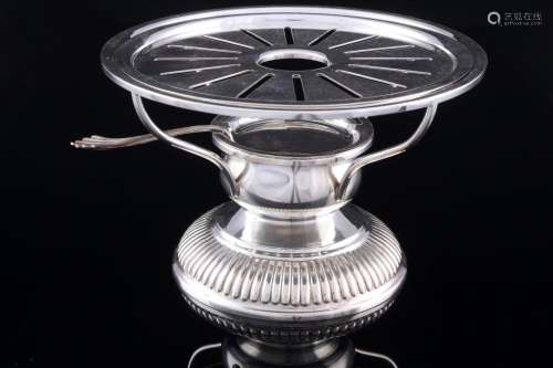 925 sterling silver pot warmer with tealight holder, Gebr. K...