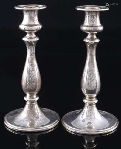 925 sterling silver pair of candlesticks, Silber Paar Kerzen...