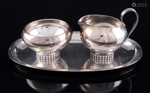 925 sterling silver 3-piece milk and sugar set, Gebr. Deyhle...