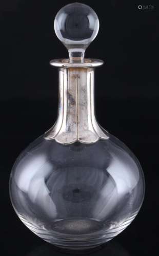 Wine carafe with sterling silver mounting, Karaffe mit 925 S...
