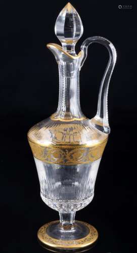 St. Louis Thistle Gold large wine carafe, großer Weinkaraffe...