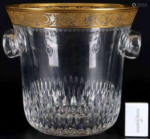 St. Louis Thistle Gold large champagne ice bucket, großer Ei...