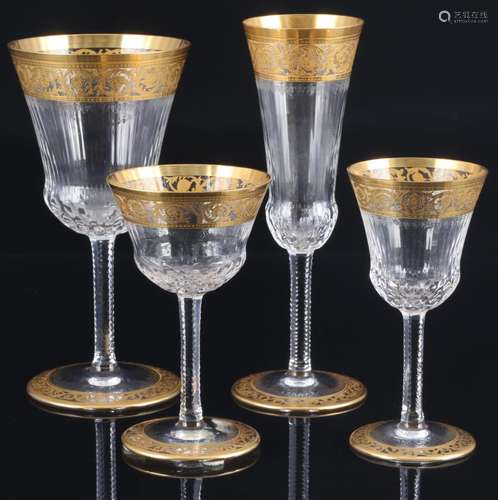 St. Louis Thistle Gold 4 glasses, 4 Gläser,