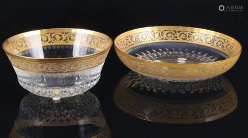 St. Louis Thistle Gold finger bowls, 2 Schale,