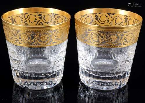 St. Louis Thistle Gold 2 large Whiskey glasses, große Tumble...