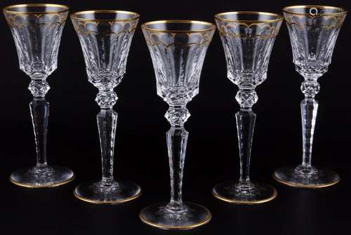 St. Louis Excellence 5 crystal water glasses, 5 große Wasser...