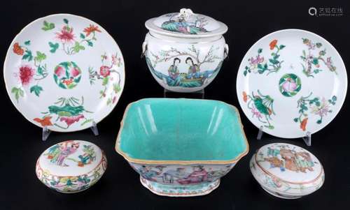 China Qing Dynasty 6-piece lot, 6-teilges Konvolut