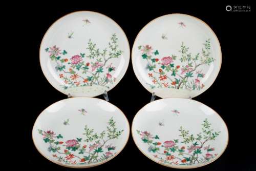 China 4 plates Qing Dynasty chinese bowls sweet maries and i...