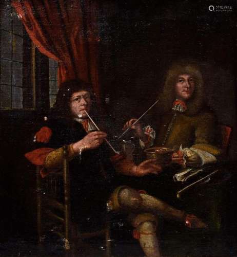 Unknown artist of the 17th c. "Two pipe-smokers", ...