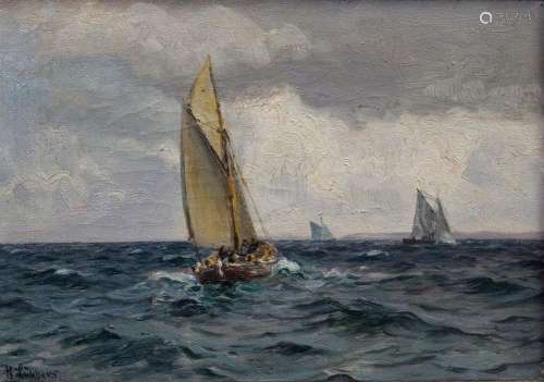 Lübbers, Holger Peter Svane (1850-1931) "Sailor on open...