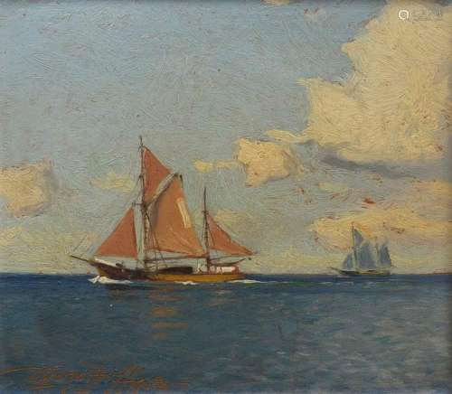 Quistorff, Victor H.W. (1883-1953) "Sailor in calm sea&...